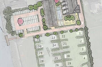 plattegrond-klein Kamperen in Noord-Brabant - Mini camping Hoeve de Bonte Kraai